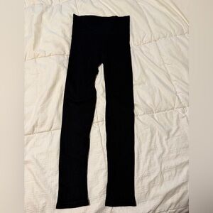 SPANX Seamless Black Ribbed Leggings